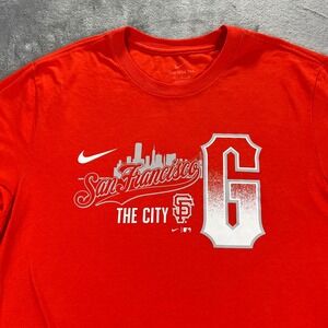 San Francisco Giants T-Shirt Mens XL Orange Nike MLB The City Graphic Edition